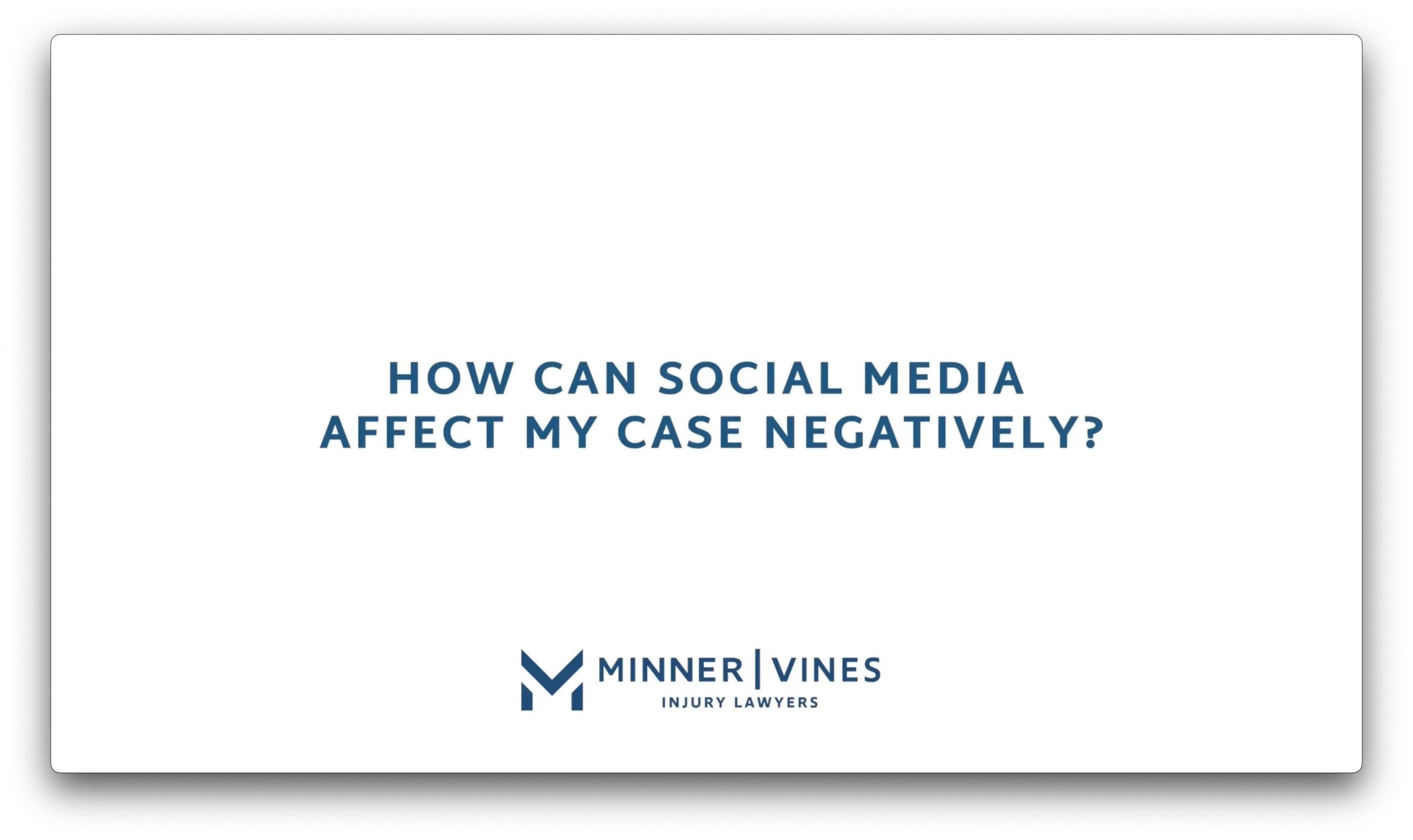 How can social media affect my case negatively?